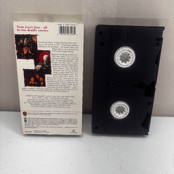 Stephen King's IT 1990 VHS Hi-fi (Horror, Tim Curry) Not Rated - Picture 2 of 5